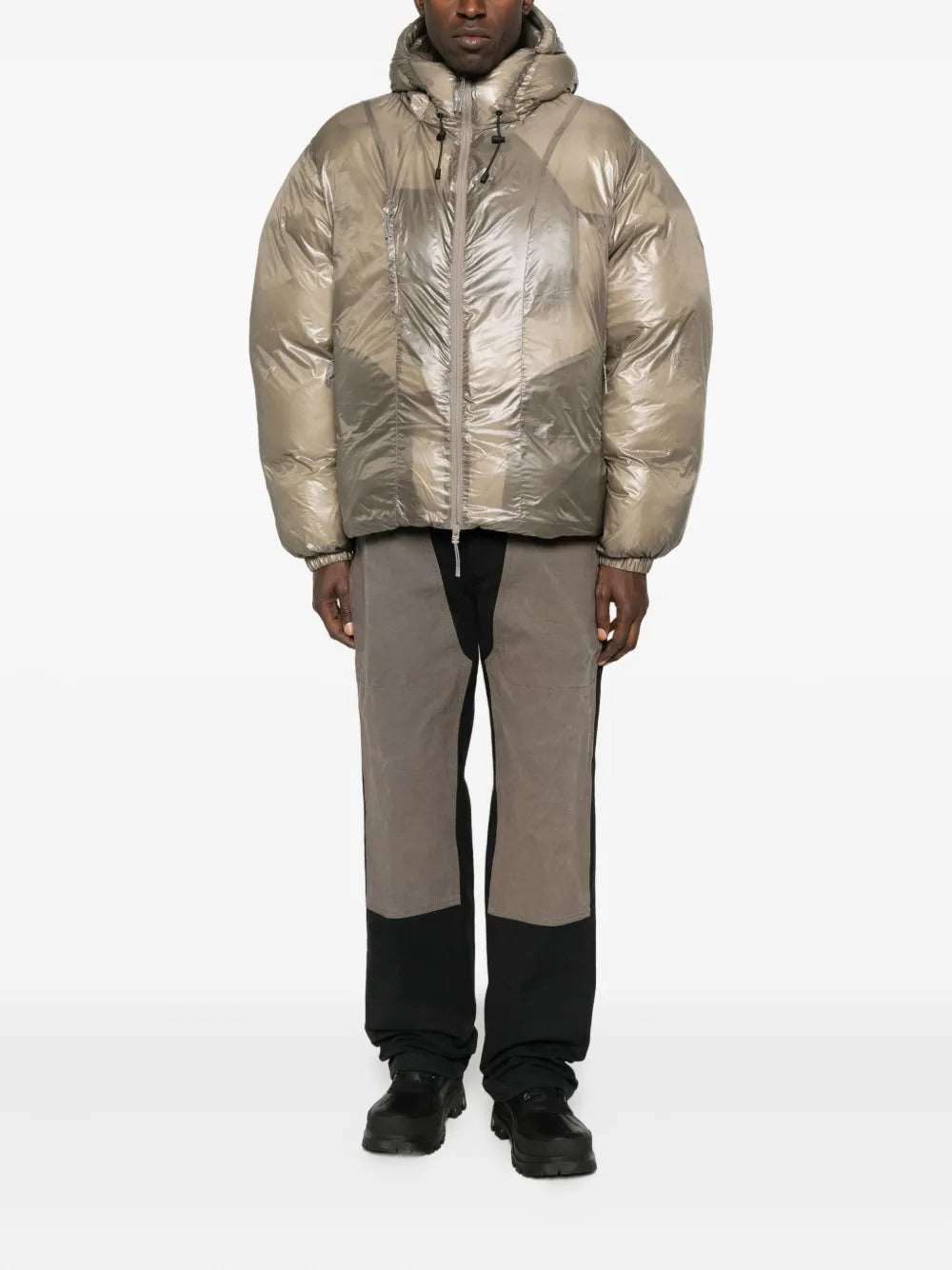 Tan jackets, full body view