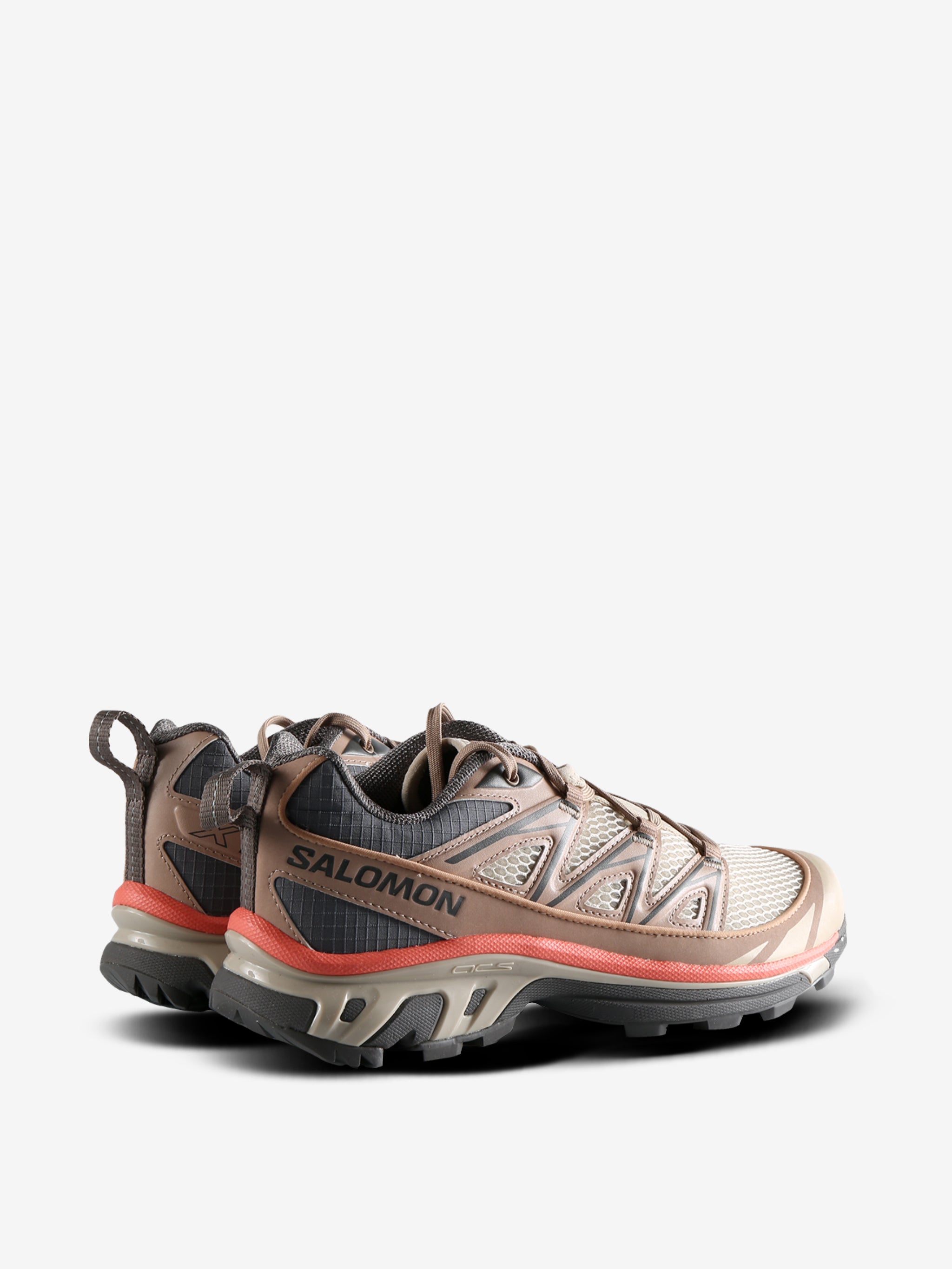 Tan sneakers, side view