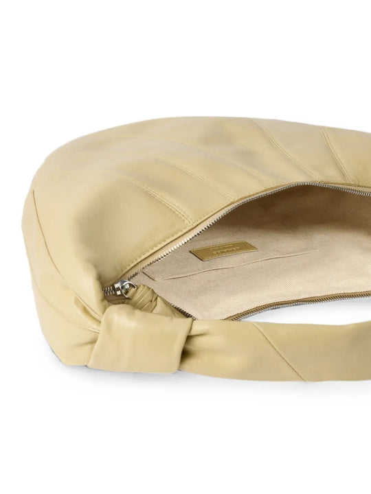 Tan bag, front view