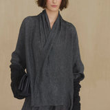Grey jacket, full body view