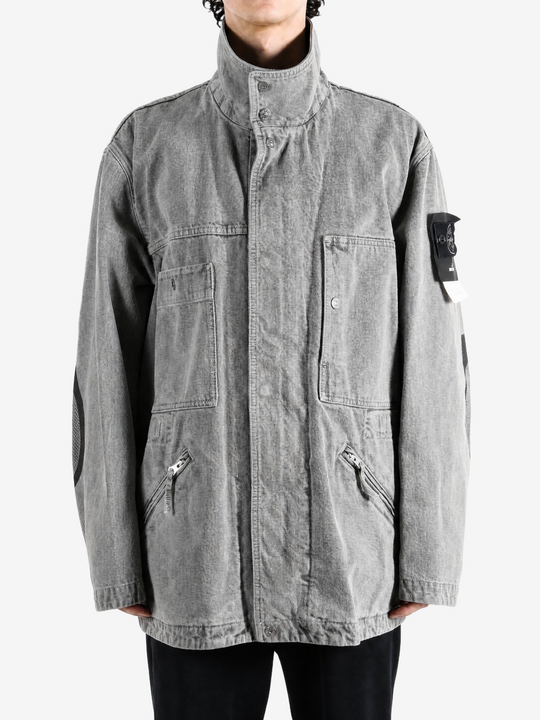 Grey jacket, full body view