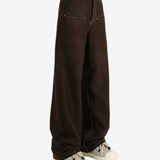 Brown pants, full body view