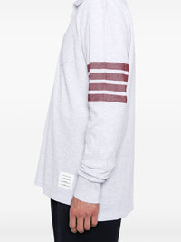 THOM BROWNE - Men Long Sleeve Polo With Knit Chest Pocket