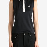 Black shirts worn by a person, showing the shirts fit