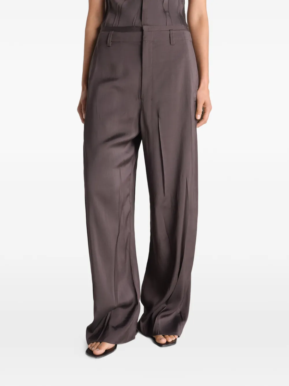 Brown pants, full body view