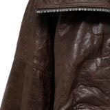 Close up of Brown jacket, showing detail