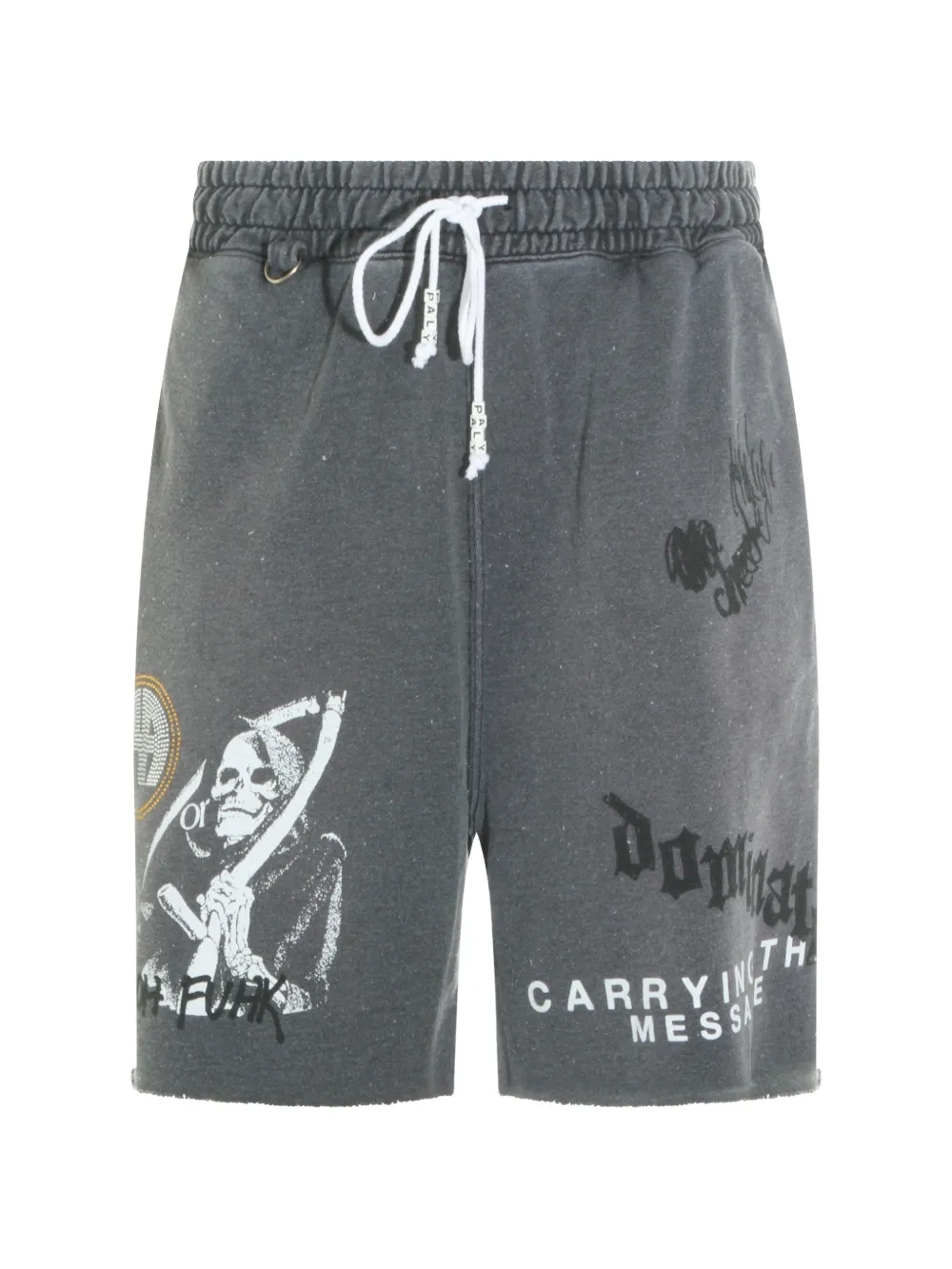 Black shorts, front view