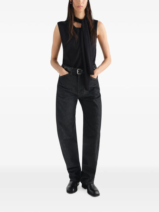Black top, full body view