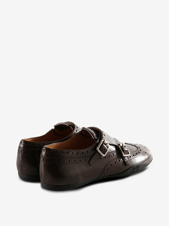 Brown derbys, back view