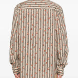 DRIES VAN NOTEN - Men Floral Stripe Print Shirt