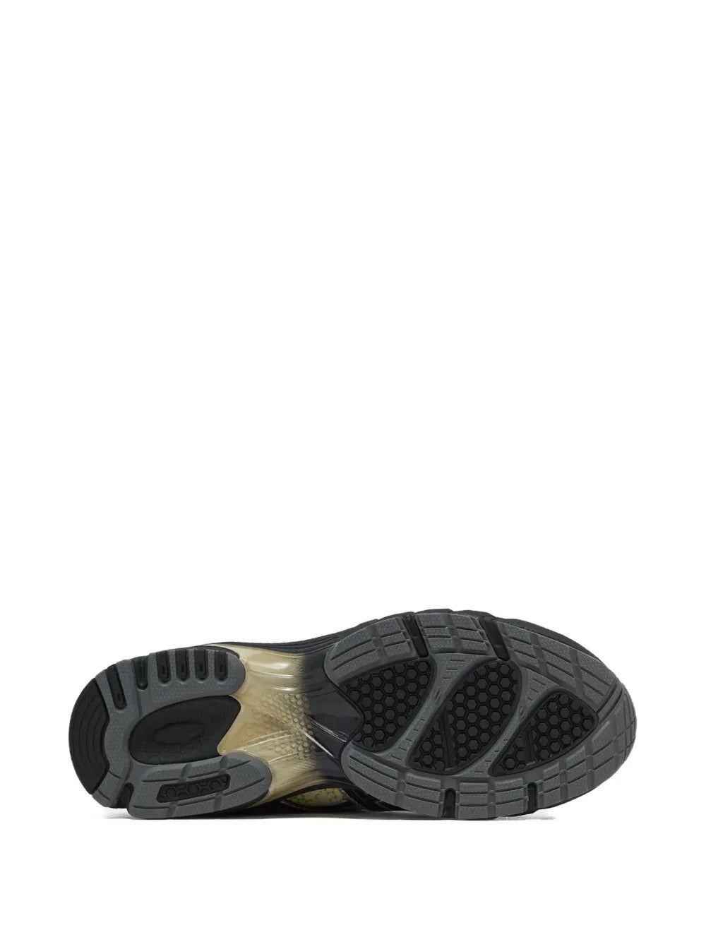 Grey sneakers, bottom view