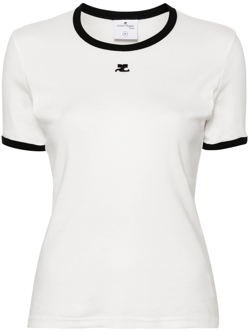 COURRÈGES - Women Signature Contrast T-Shirt