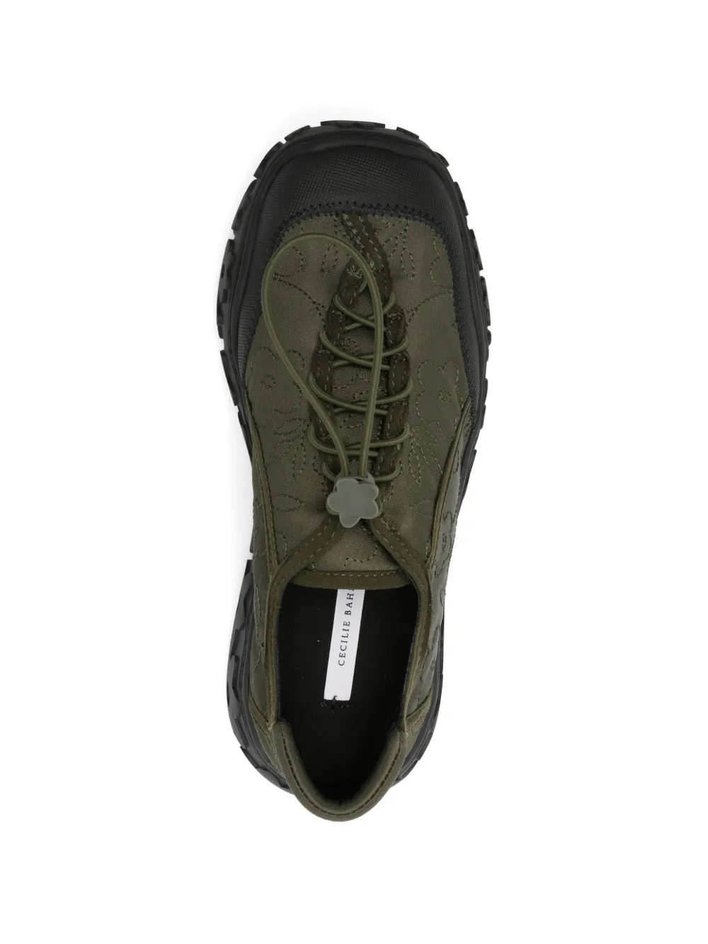 Green sneakers, up view