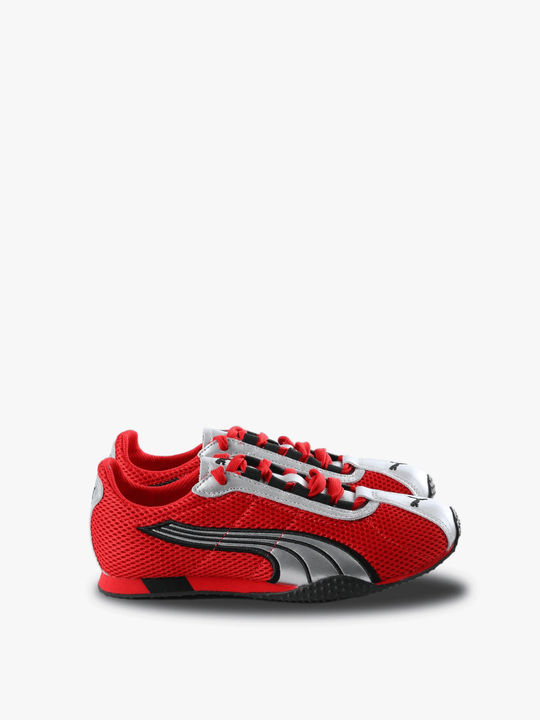 Red shoes, side view