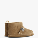 Tan boots, front view