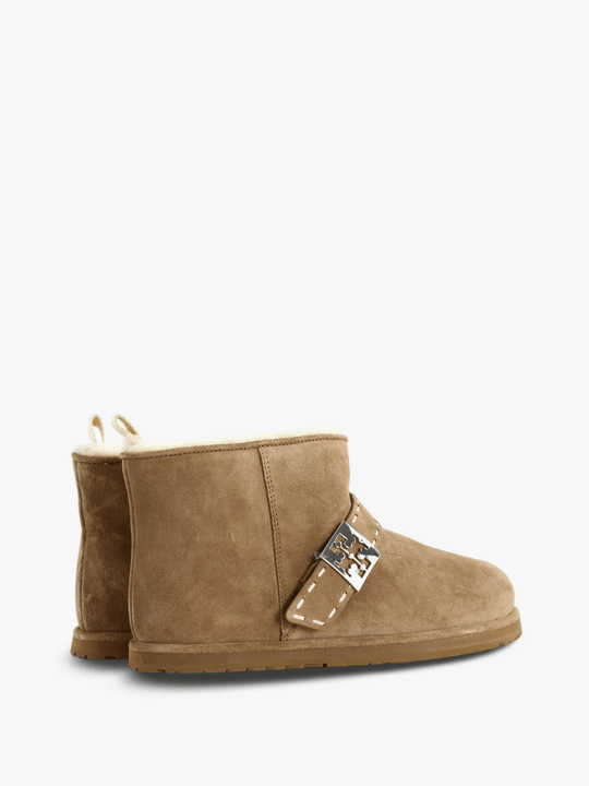 Tan boots, front view