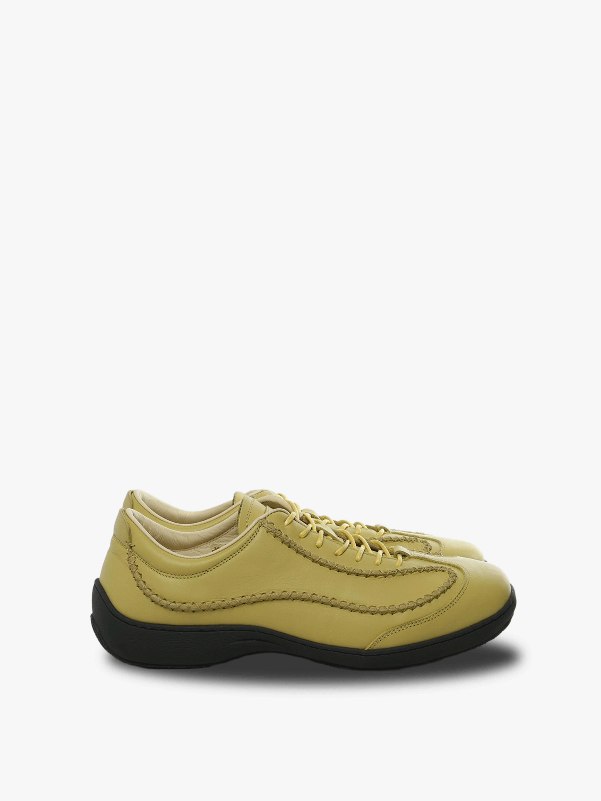 Yellow sneaker, front view