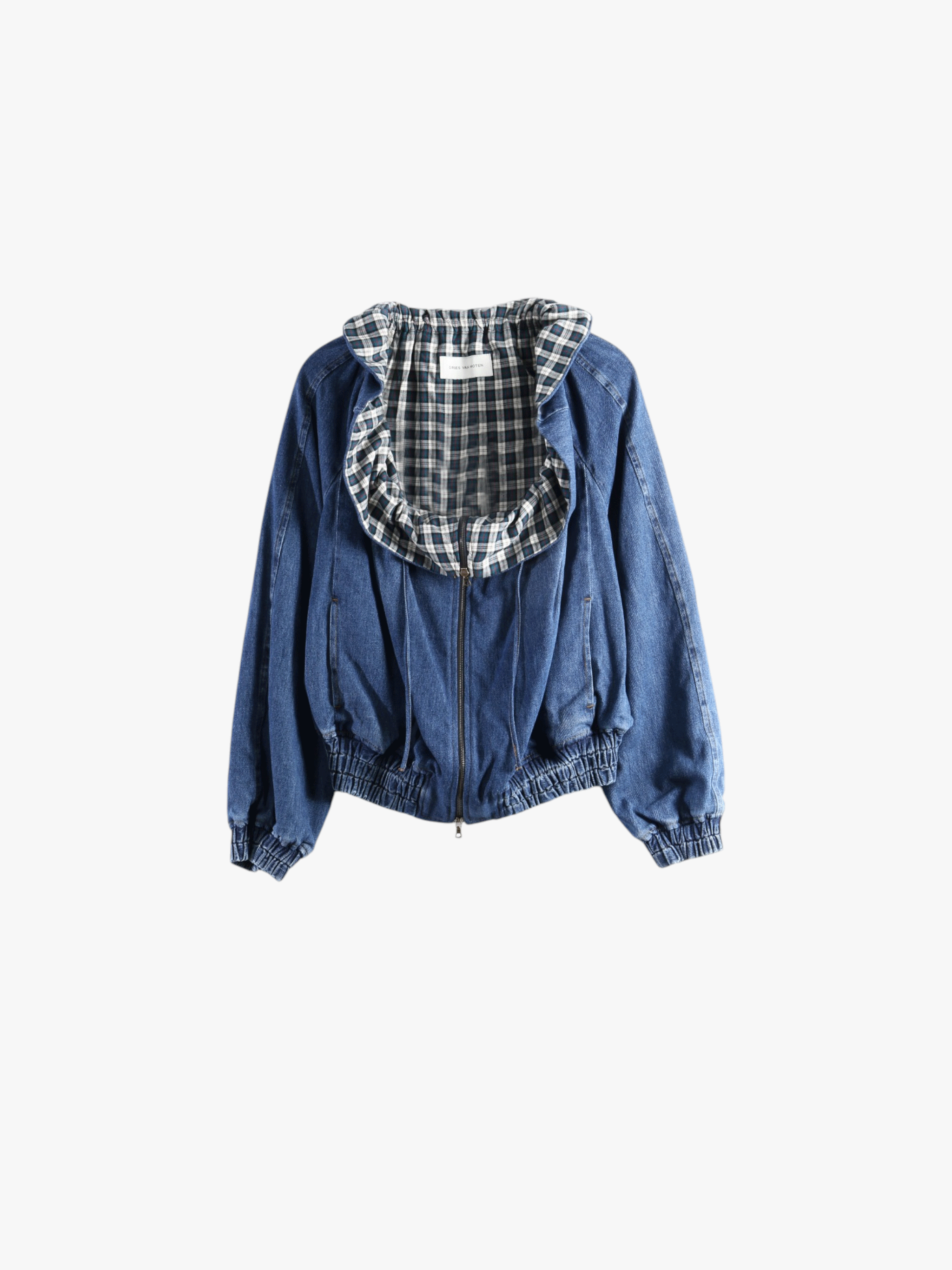 Blue jacket, front view