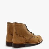 Brown boots, back view