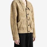 Tan jacket, front view