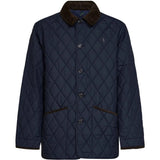 Navy jacket, front view