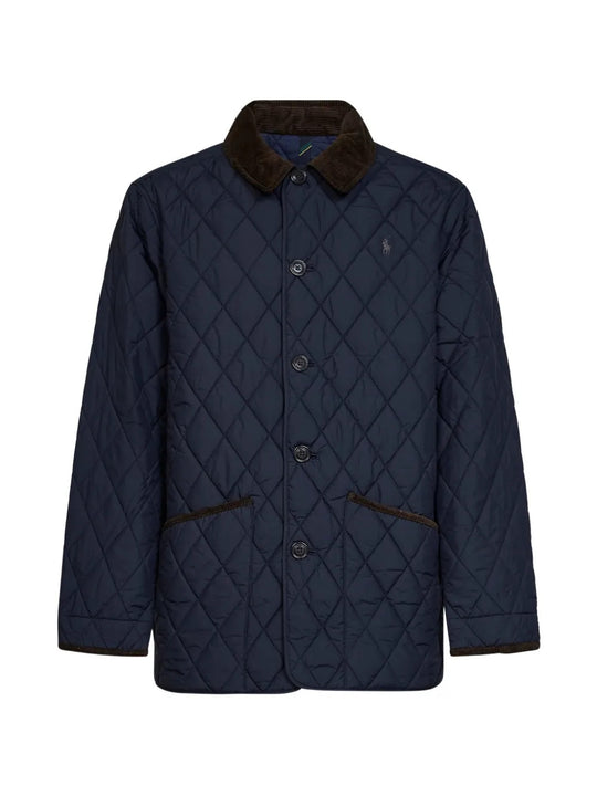 Navy jacket, front view