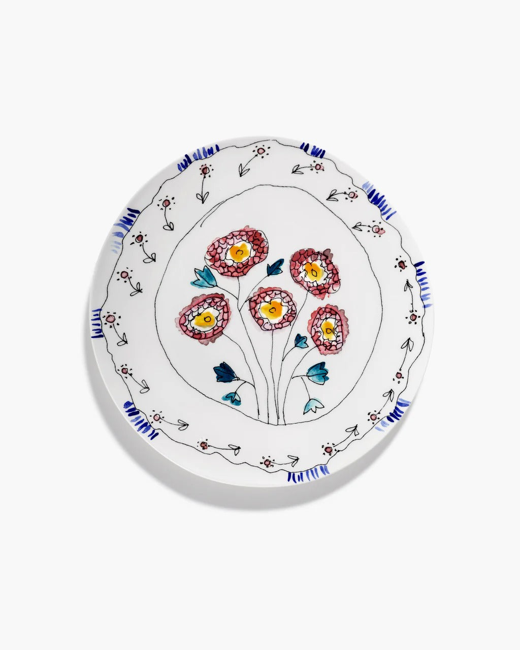 Blue plate,front view