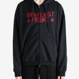 Black hoodie, full body view