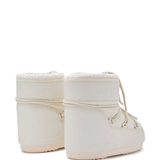 Tan boots, back view