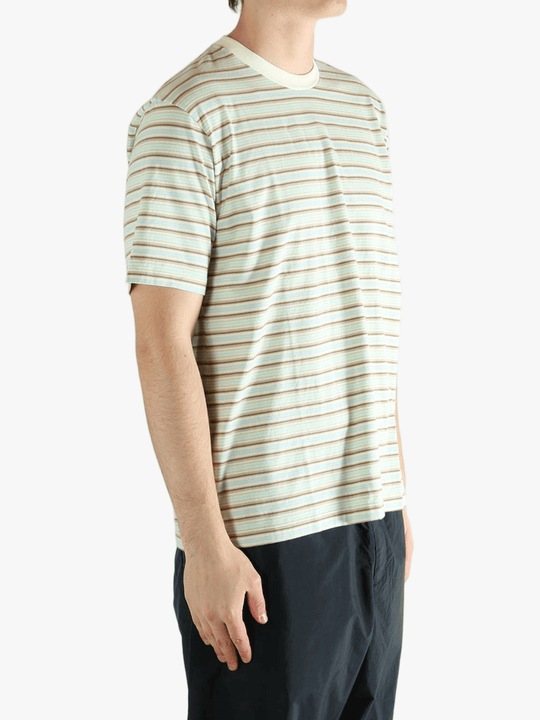 Green t-shirt worn by a person, showing the t-shirt's fit