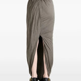 Green skirt, full body view