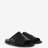 Black sandals, front view