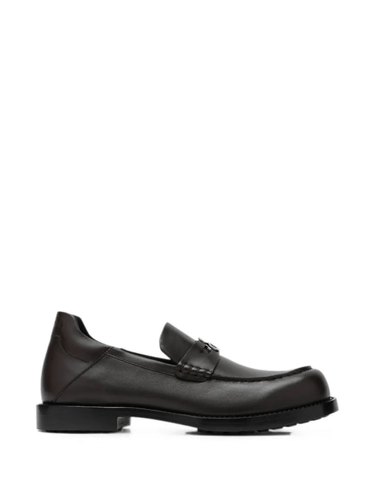Brown shoes, side view