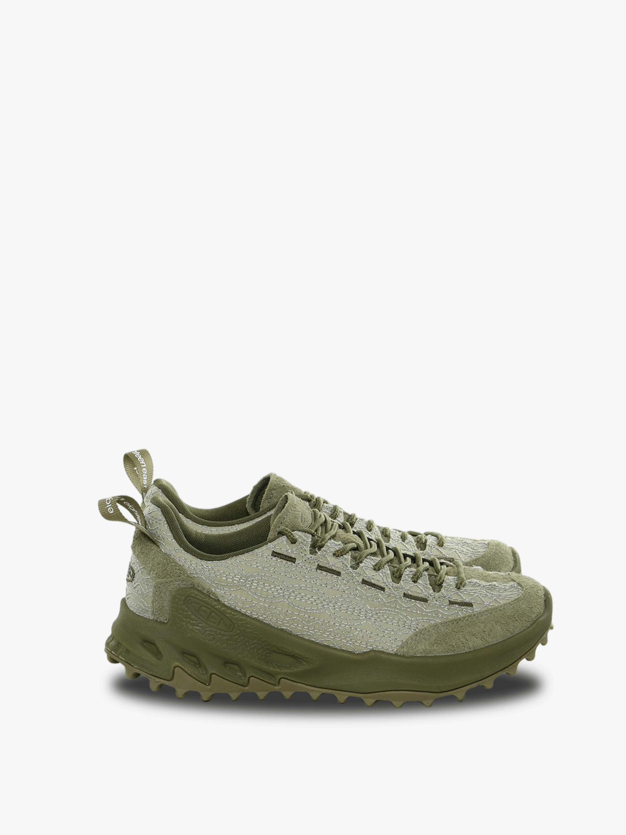 Green sneakers, front view