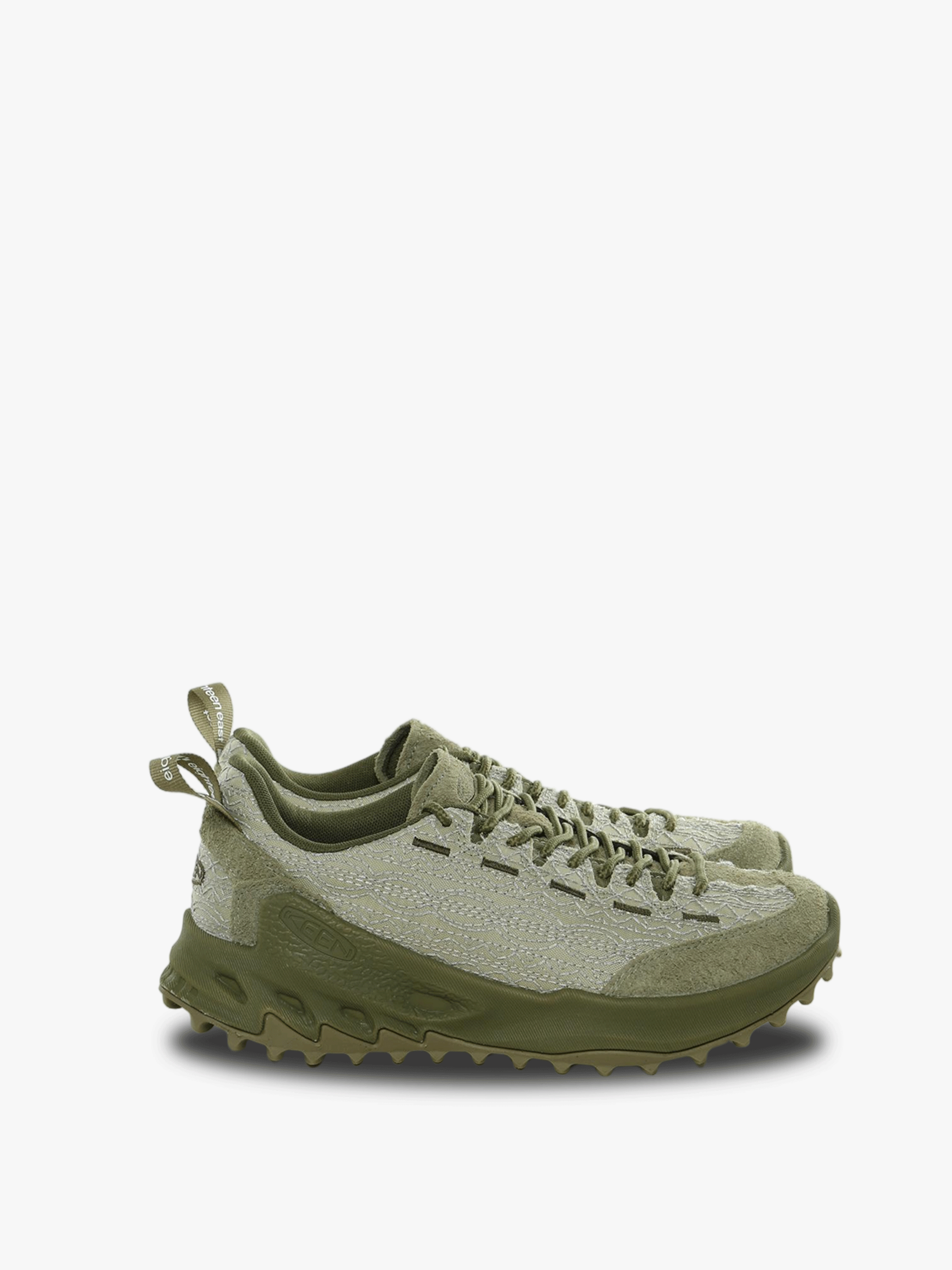Green sneakers, front view
