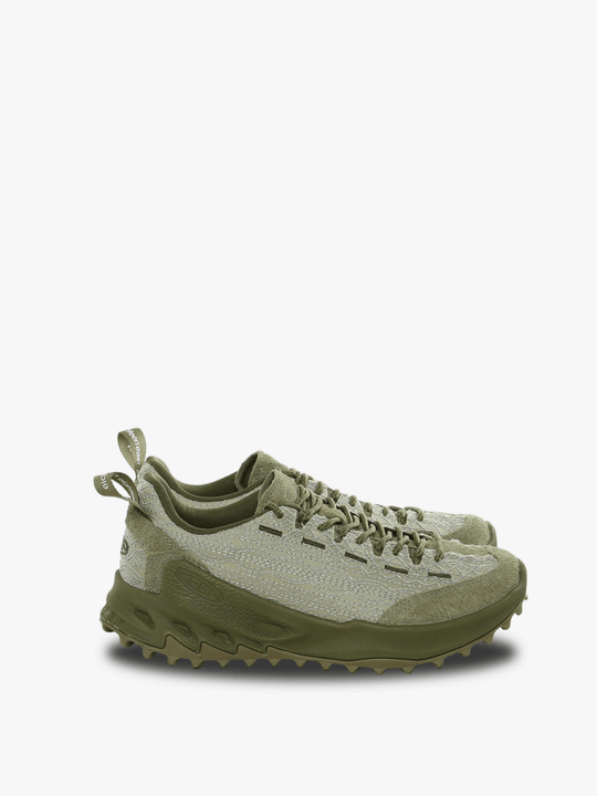 Green sneakers, front view