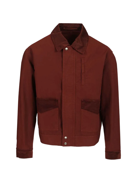 Red jacket, front view