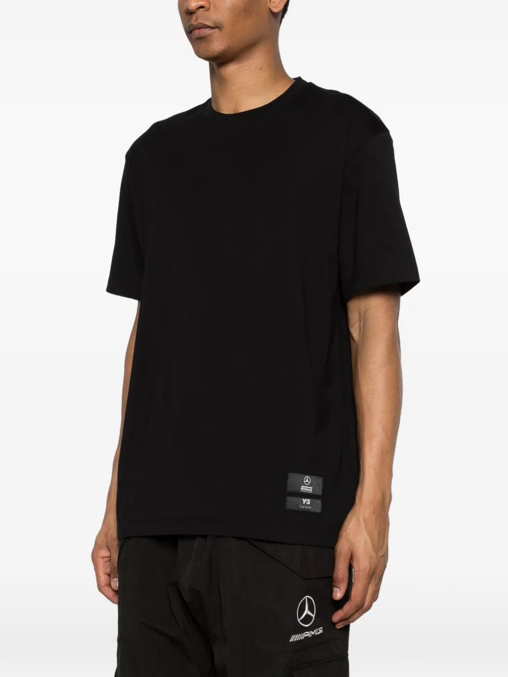 Black tee, side view