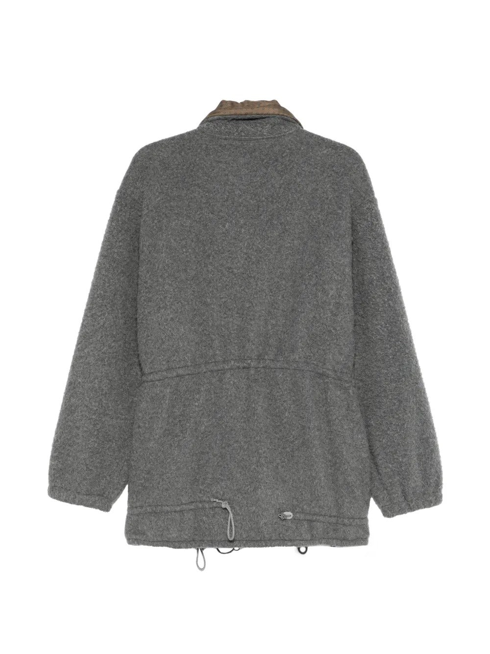 Grey jackets, back view