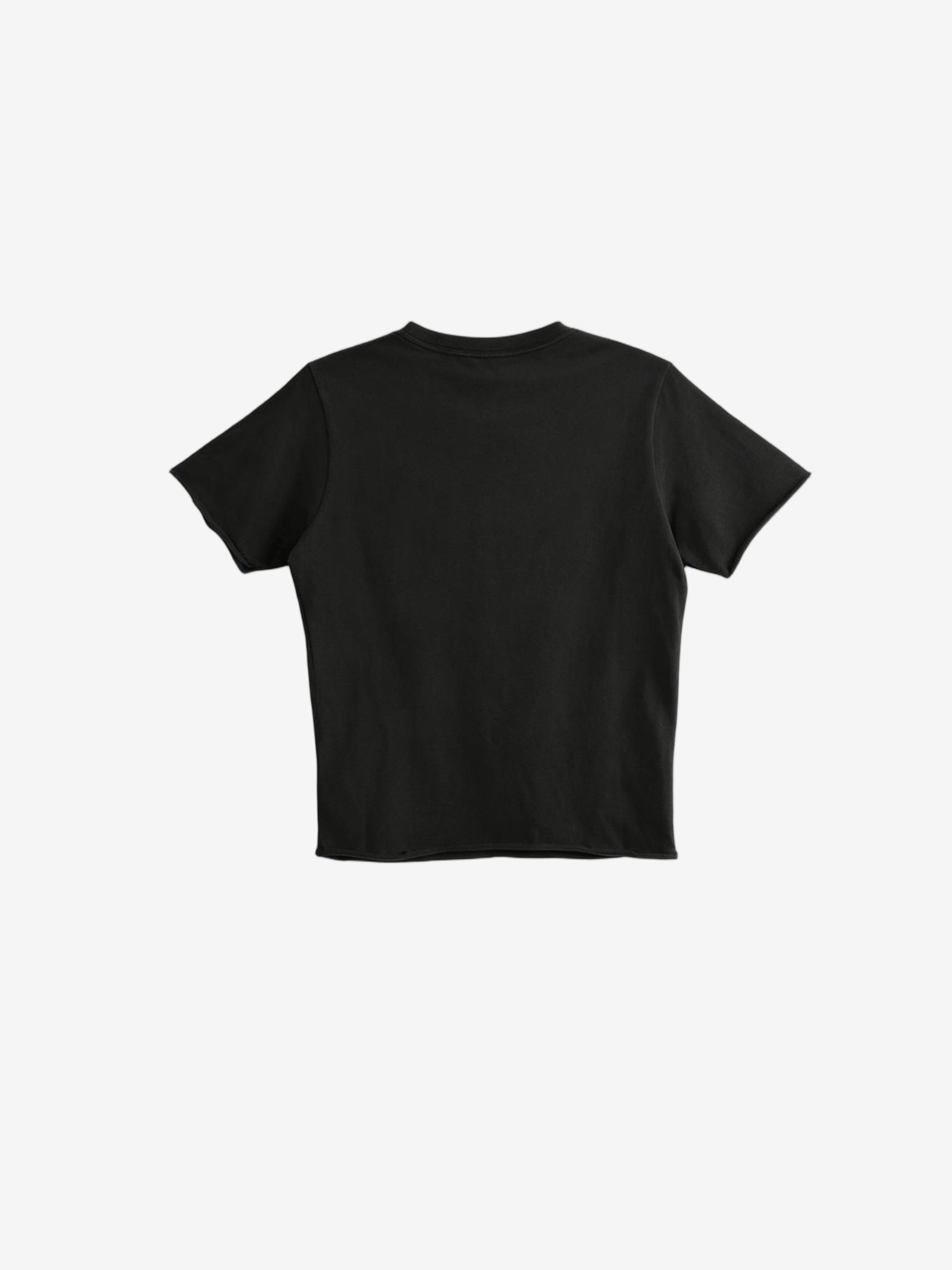 Black t-shirt, back view