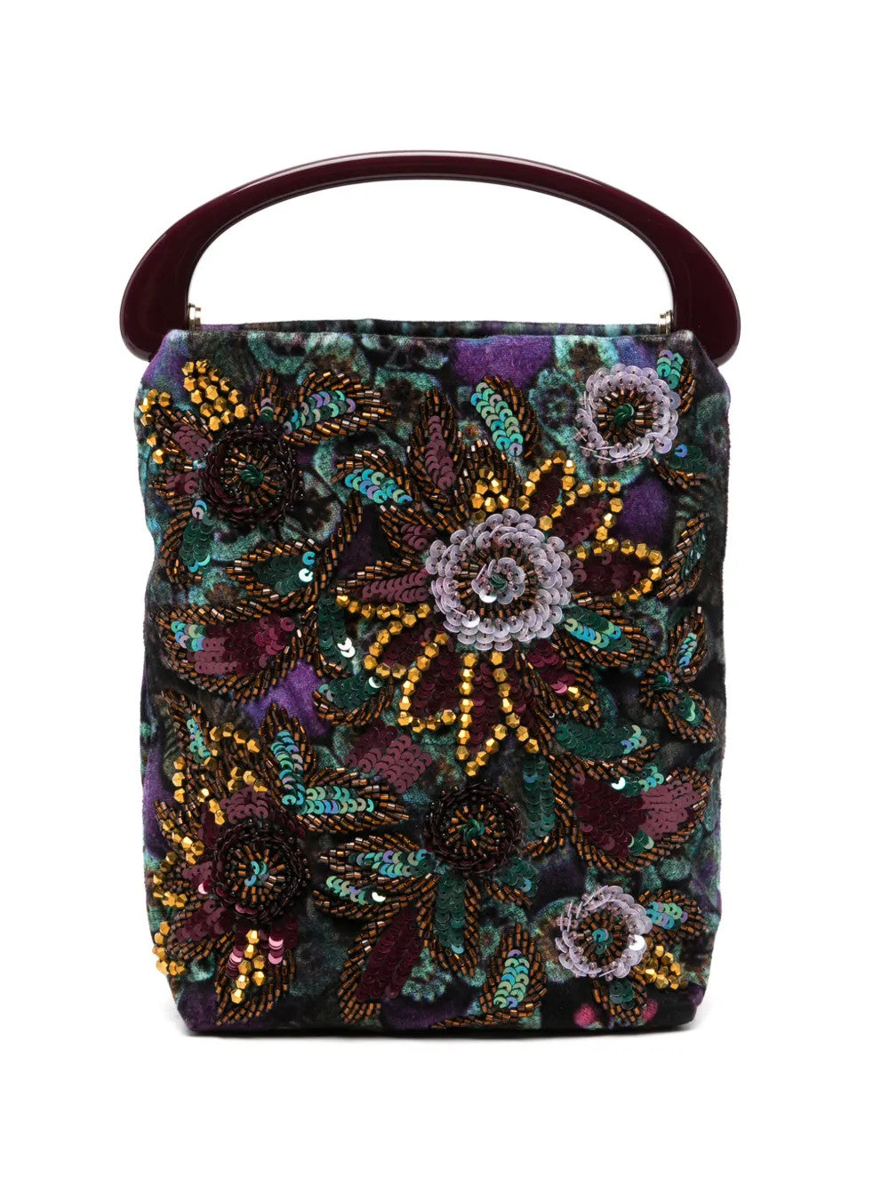 Purple bag, front view