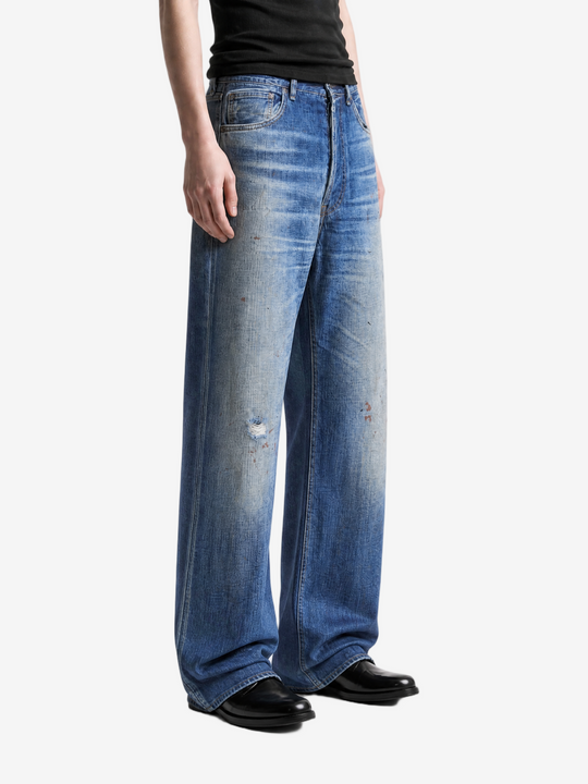 Blue jeans, full body view