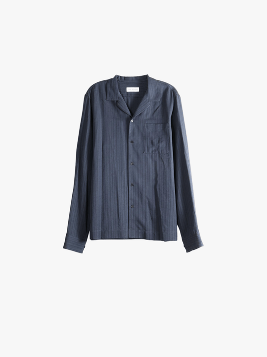 Navy jacket, front view