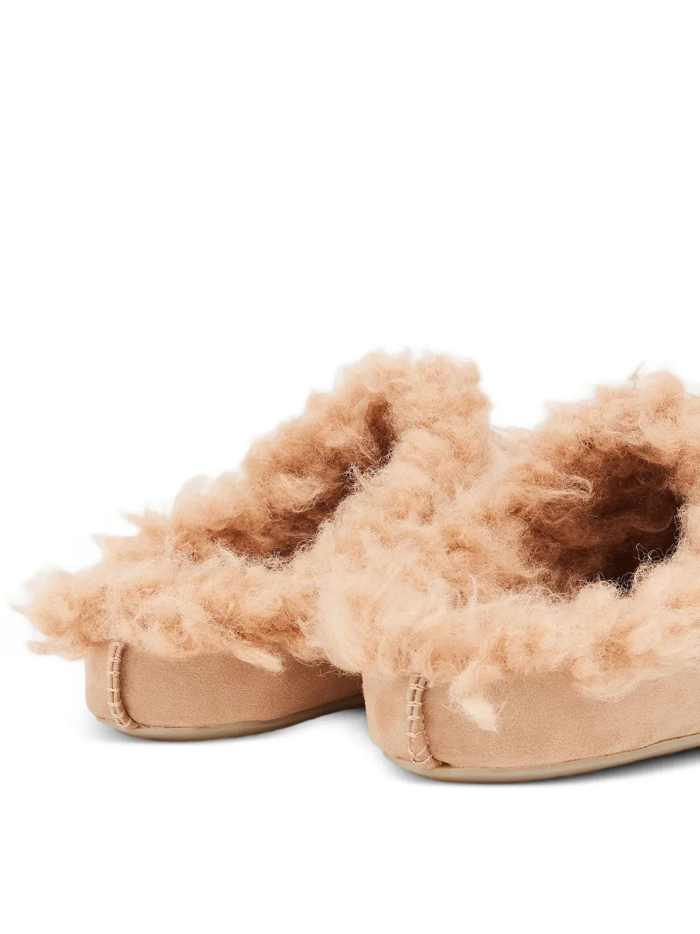 Tan sandals, front view