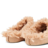 Tan sandals, front view