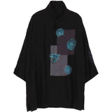 Black coat, front view