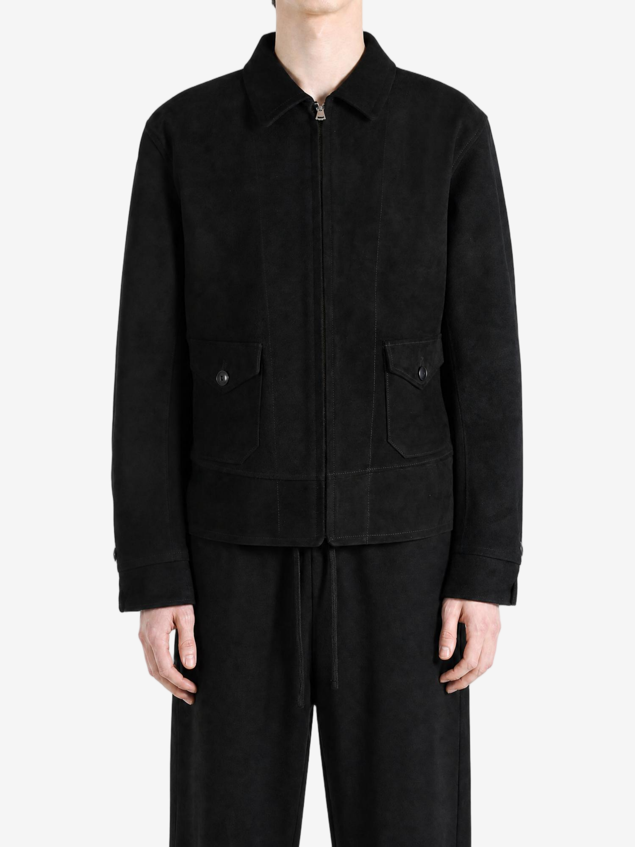 Black jacket, full body view
