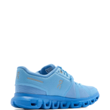 Blue sneaker, back view