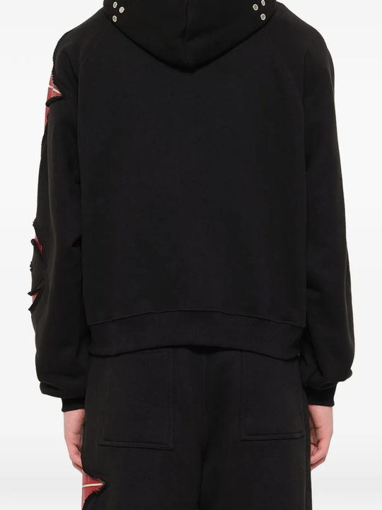 Black hoodie, full body view