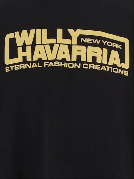 Close up of Black t-shirt, showing texture of the 100% cotton fabric